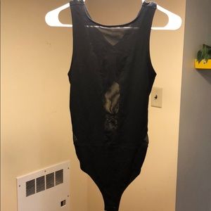 Express black thong body suit